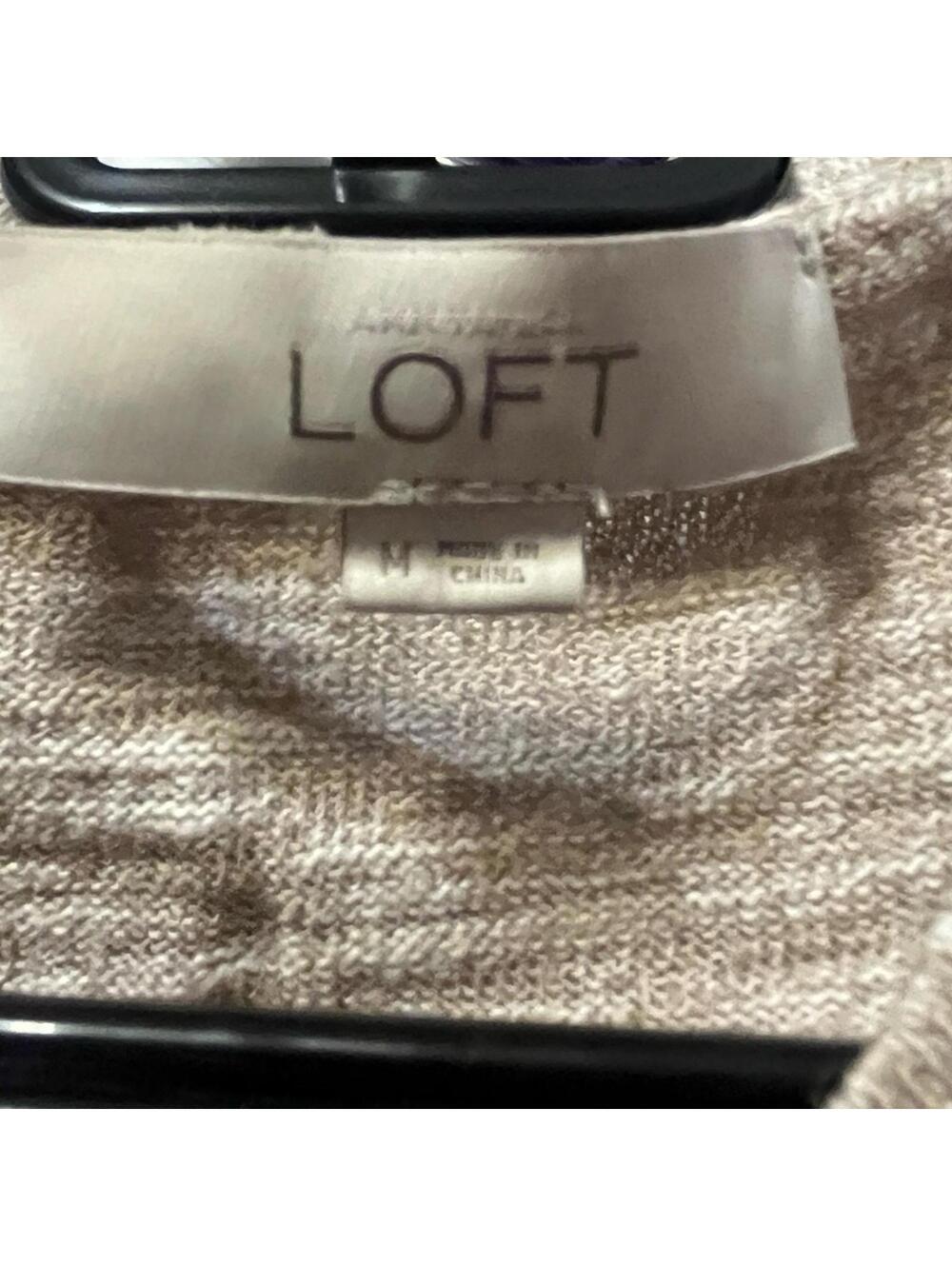 LOFT Heathered Tan Cardigan Sweater – Lightweight Neutral Layering Essential - Picture 4 of 5